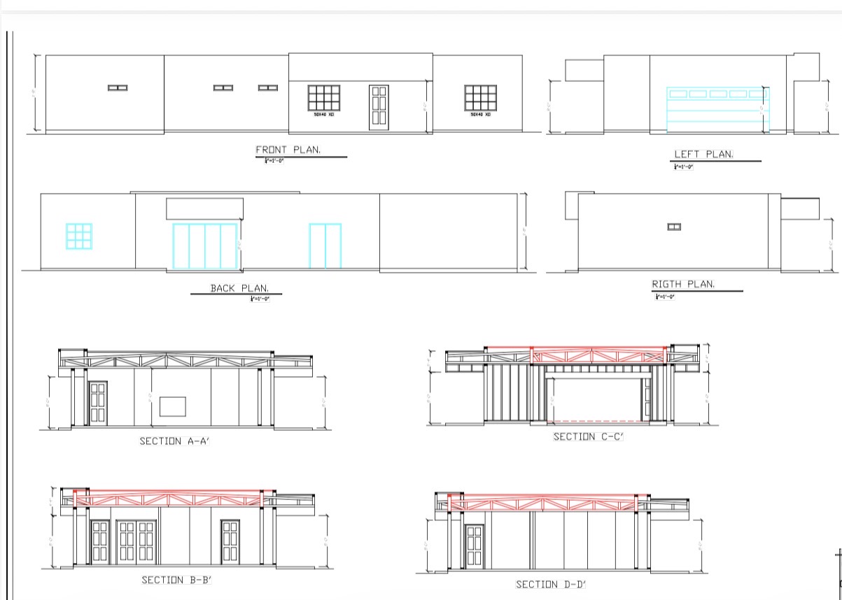 Project 97 elevations and sections